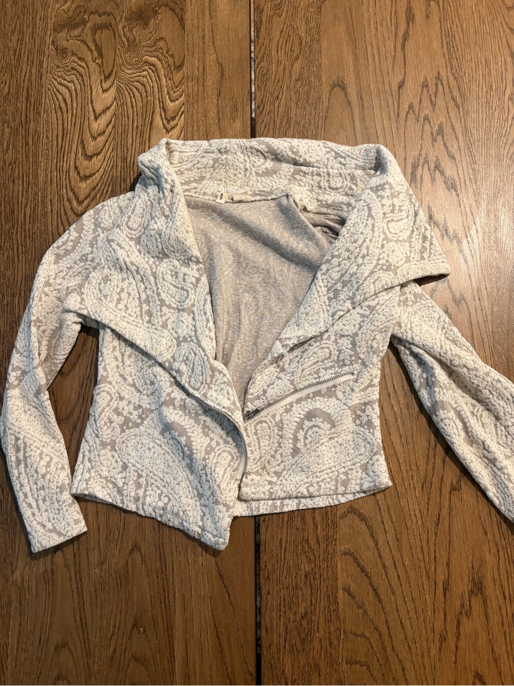 MOTH Anthropologie Textured Jacquard Moto Jacket Size S
